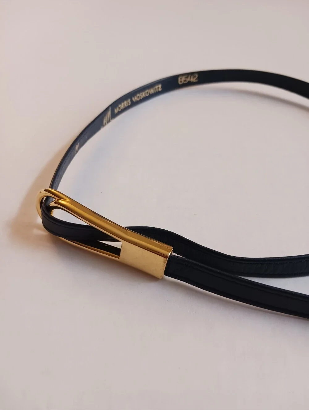 Morris Moskowitz Vintage Leather Belt , Or Belt Part Striking Buckle #8542 M